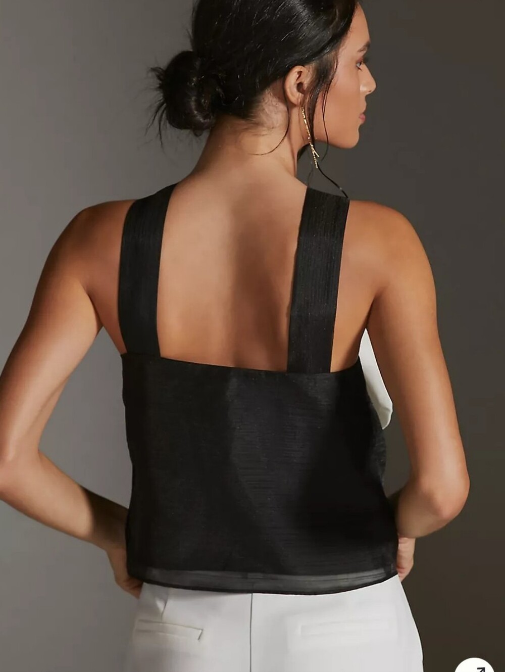 Anthropologie Sunday in Brooklyn Bow Halter Top Black & white Size Xs - Picture 4 of 8